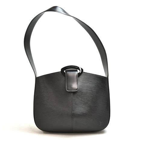 louis vuitton black epi leather reverie shoulder bag